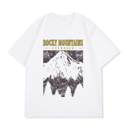 Women's Summer Loose Casual Mountain & Letter Print