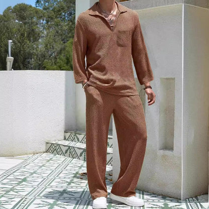 New Casual Shirt Trousers Men's Commuter Suit